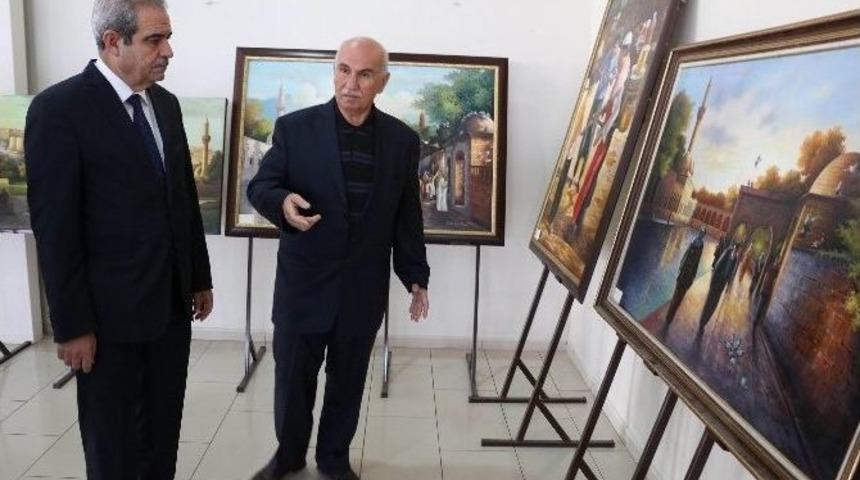 Fevzi Demirkol, K&uuml;rk&ccedil;&uuml;oğlu&rsquo;nun Sergisini Ziyaret Etti