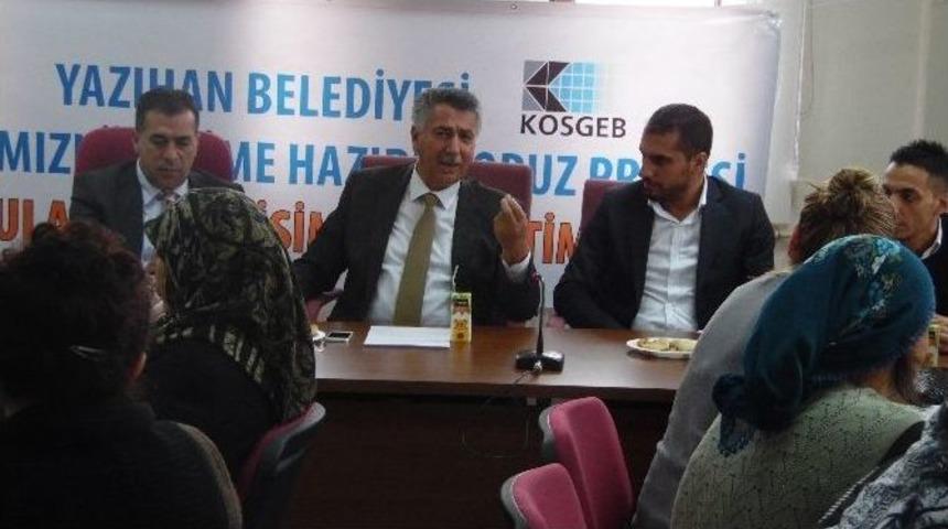&rsquo;kadınlarımızı &Uuml;retime Hazırlıyoruz&rsquo; Projesi Yazıhan&rsquo;da Başladı