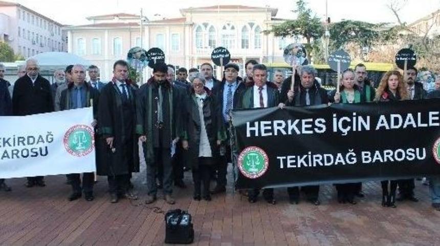 Tekirdağ Barosu’dan Tahir Elçi Protestosu