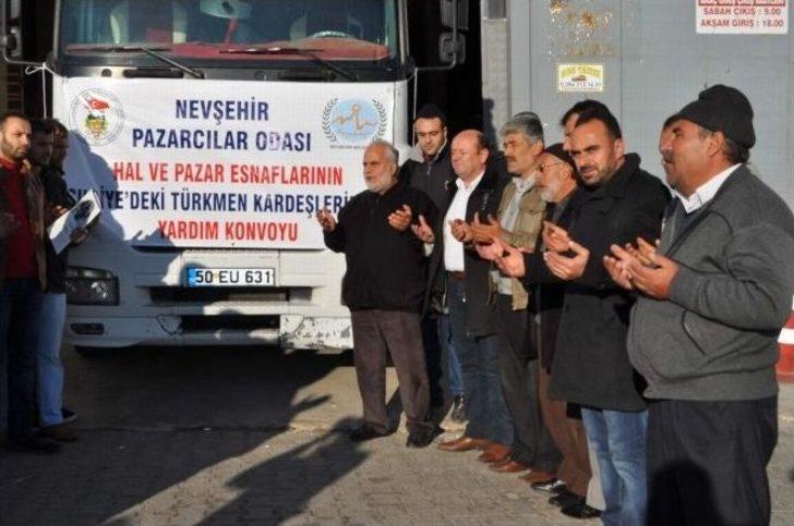 Nevşehirli Pazarcılardan Bayır Bucak Türkmenlerine 1 Tır Gıda Yardımı Gönderildi