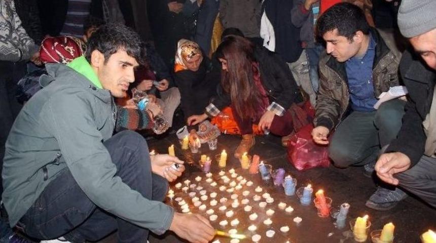 Siirt&rsquo;te Tahir El&ccedil;i İ&ccedil;in Mum Yakıldı
