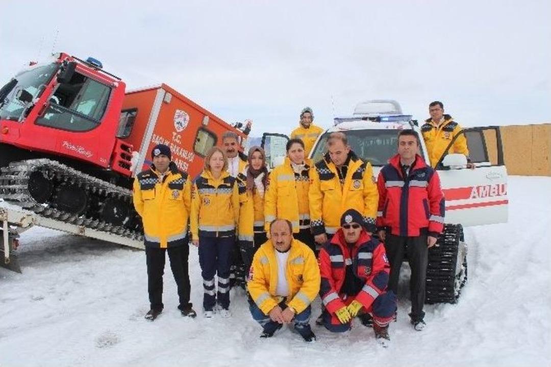 Erzurum 112 Acil Sağlık Ekipleri Kışa Hazır