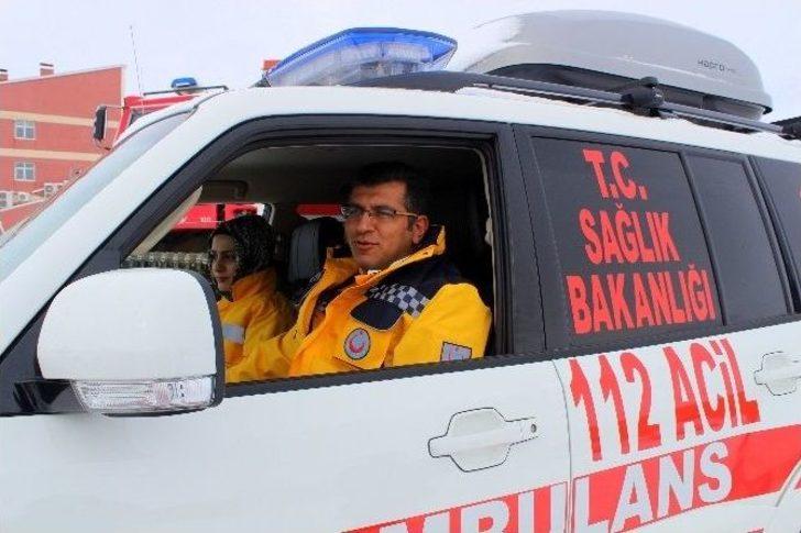 Erzurum 112 Acil Sağlık Ekipleri Kışa Hazır G1