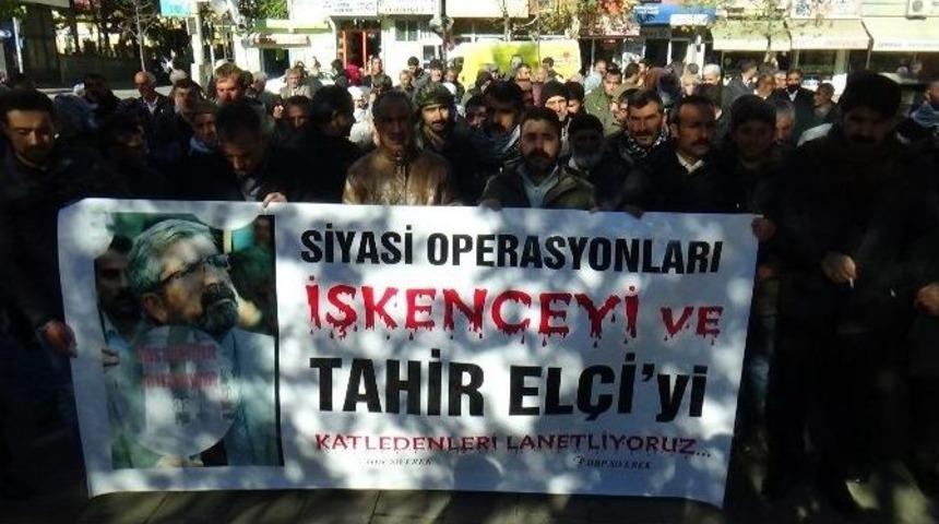 Hdp&rsquo;den Tahir El&ccedil;i&rsquo;nin &Ouml;ld&uuml;r&uuml;lmesine Tepki Eylemi