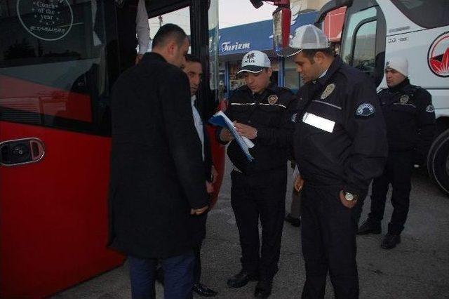 Yolcu Otobüslerine Kış Denetimi 1