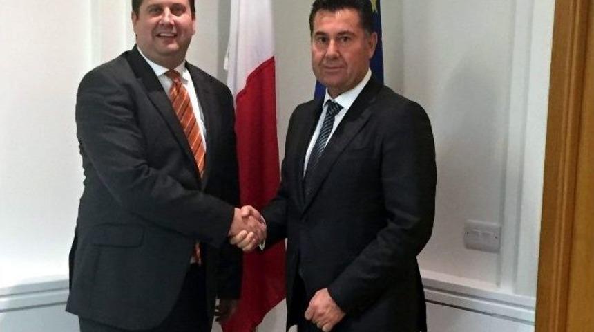 Başkan Kocadon, Malta Turizm Bakanı Dr. Lewis İle G&ouml;r&uuml;şt&uuml;