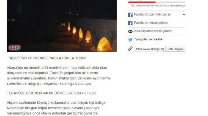 Taşk&ouml;pr&uuml;&rsquo;n&uuml;n Aydınlatılması İ&ccedil;in İmza Kampanyası