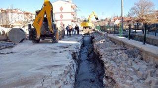 İscehisar’da Kanalizasyon Hattı Yenileniyor