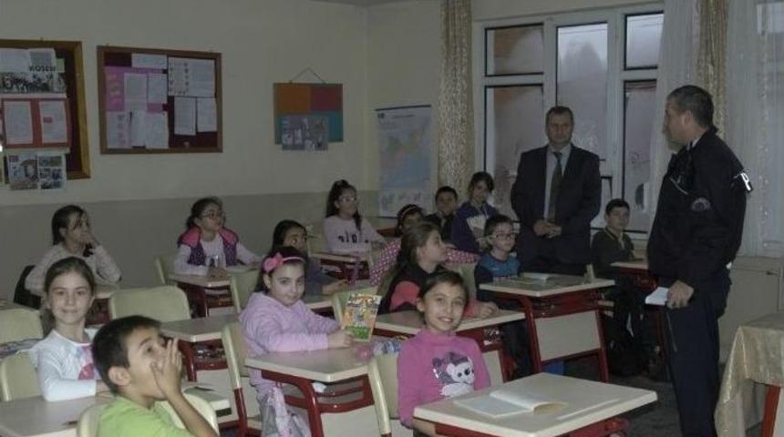 Malkara Polisinden &Ouml;ğrencilere Trafik Dersi
