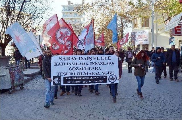 Sgdf Üyelerinin Gözaltına Alınmasını Protesto Ettiler