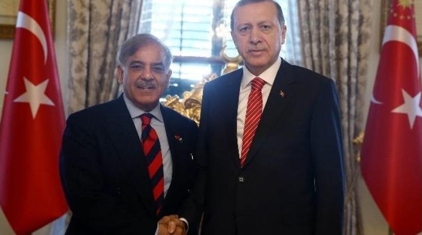 Erdoğan, Pakistan Pencap Eyaleti Başbakanı Şahbaz Şerif&rsquo;i Kabul Etti