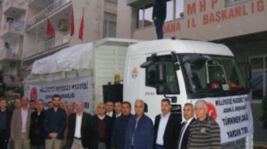 Mhp Adana&rsquo;dan T&uuml;rkmenlere İki Tır Yardım