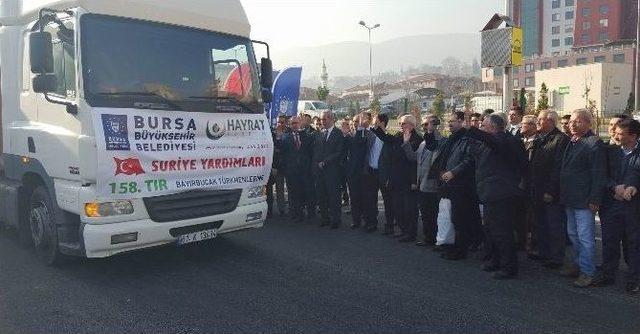 Bursa’dan Bayırbucak Türkmenlerine 6 Tır Yardım