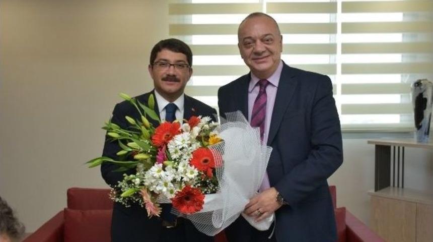 Başkan &Ccedil;elik&rsquo;ten Başkan Erg&uuml;n&rsquo;e İade-i Ziyaret