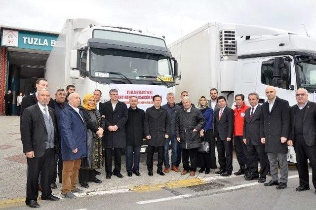 Tuzla Belediyesi’nden, Bayırbucak Türkmenleri’ne Yardım Eli