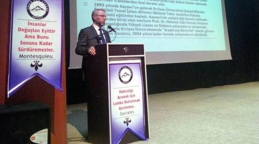 M&uuml;ft&uuml; Şahin Develi&rsquo;de Konferans Verdi