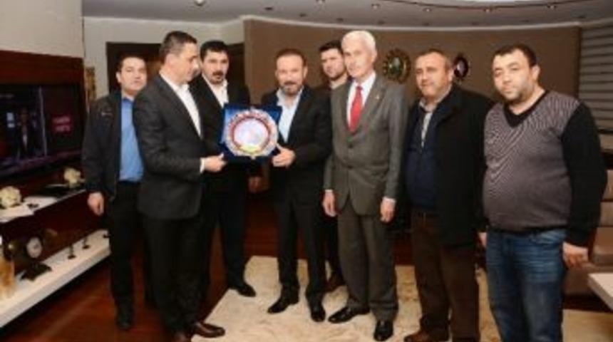 Kasaplar Odasından Başkan Doğan&rsquo;a Teşekk&uuml;r Ziyareti