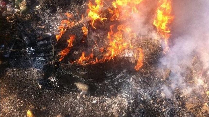 Iğdır&rsquo;da Lastik Yaktığı Tespit Edilen 2 İşletmeye Ceza