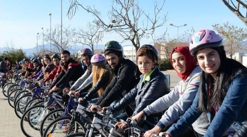 Ksü’ye Halk Sağlığı Müdürlüğü’nden 50 Bisiklet