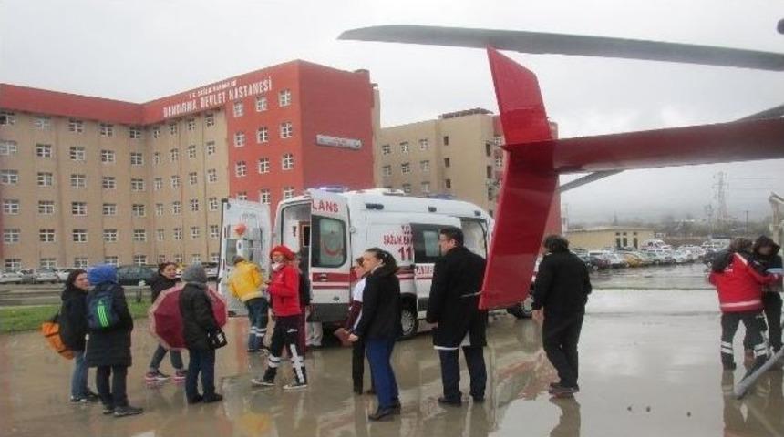 Kalbi Duran Hasta Ambulans Helikopterle Sevk Edildi