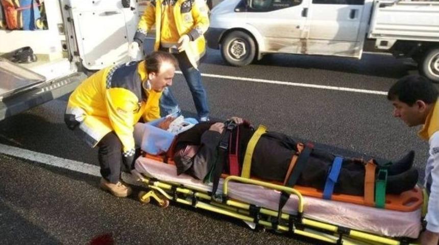 Otomobilin &Ccedil;arptığı Yaya Yaralandı