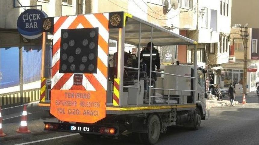 Malkara’da Yol Şeritleri Yeniledi