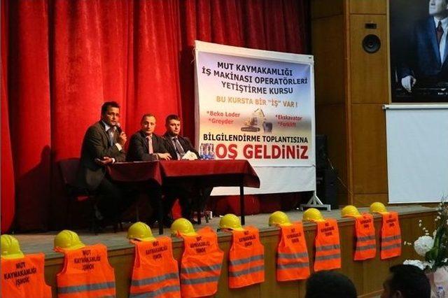 Mut’ta İş Makinesi Operatörü Yetiştirme Kursu