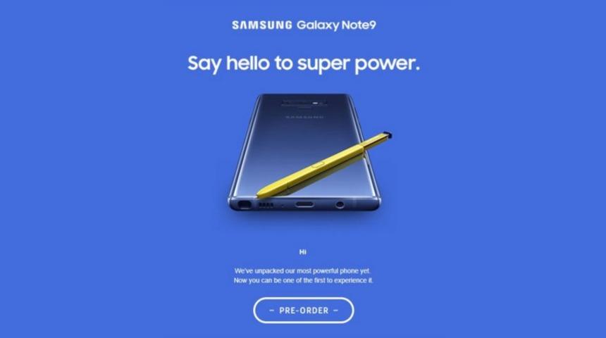 Samsung Galaxy Note 9 yanlışlıkla ön siparişe açıldı!