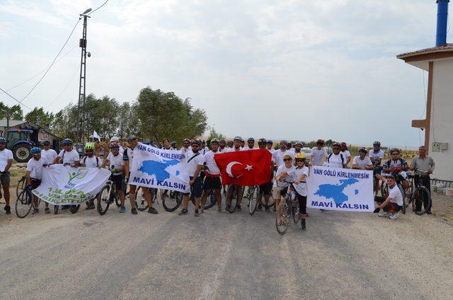 Van Gölü'ne farkındalık için bisiklet turu