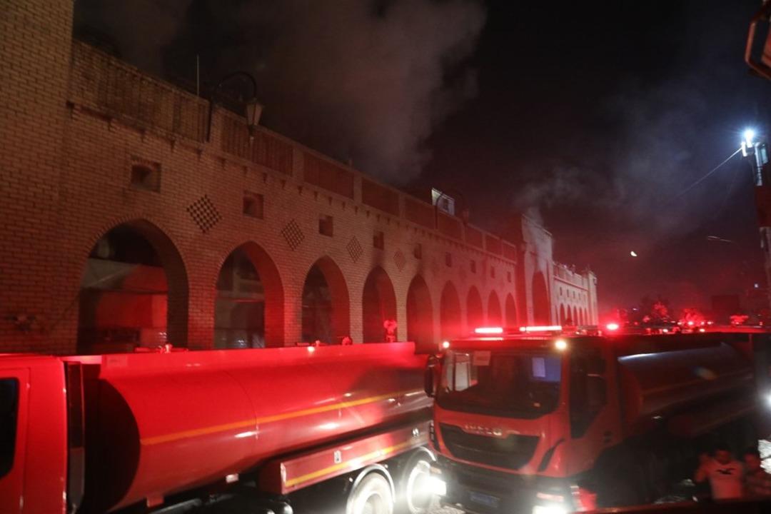 Erbil'de Osmanlı yadigarı Kayseri &Ccedil;arşısı'nda yangın 