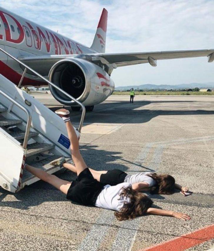 Özel jetten inip yere yatıyorlar (Falling Stars 2018)  G4