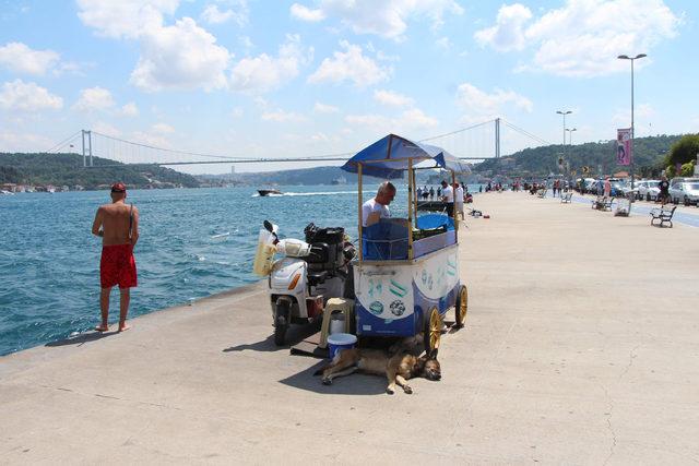 Sıcak havadan bunalanlar sahil kenarlarına akın etti 4