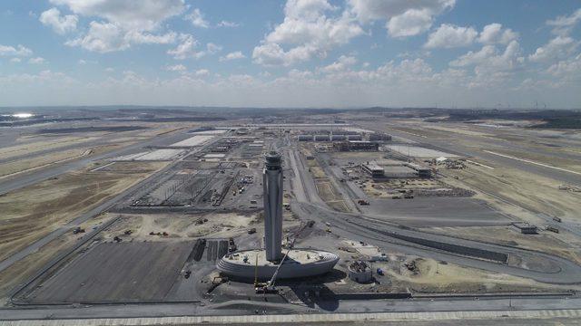 Üçüncü havalimanında son durum havadan fotoğraflandı