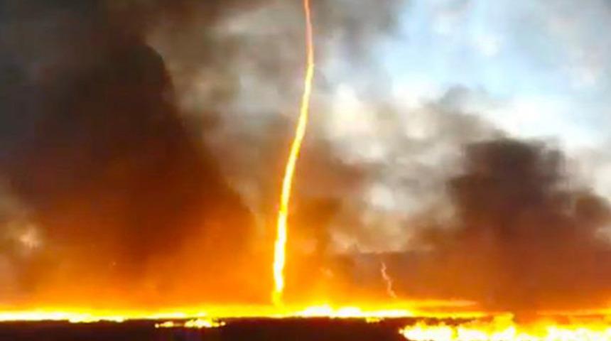İngiltere'de alev hortumu! İtfaiye ekipleri gördükleri karşında şaşkına döndü!