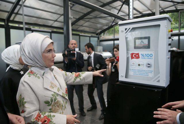 Emine Erdoğan, Meclis'teki 'sıfır atık' tesisini ziyaret etti