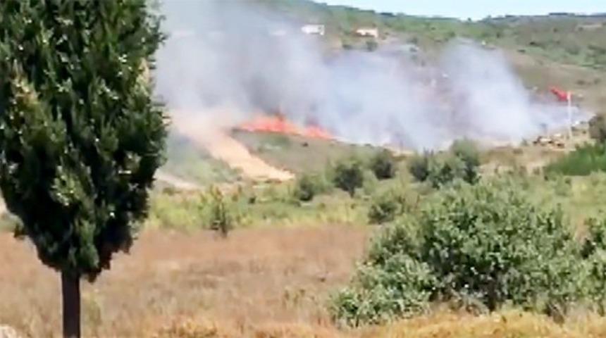 Tuzla'da askeri alanda yangın!