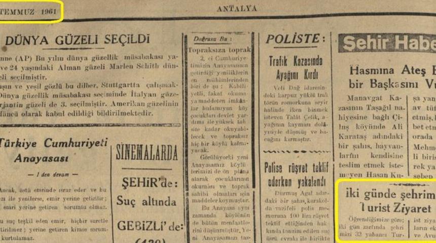 Antalya'daki yerel gazetenin yıllar önceki küpürü sosyal medyayı salladı