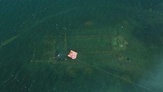 İznik Gölü altındaki bulunan tarihi Apollon Tapınağı böyle görüntülendi