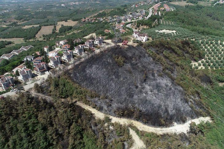 Bursa'daki yangının izleri havadan görüntülendi  G2