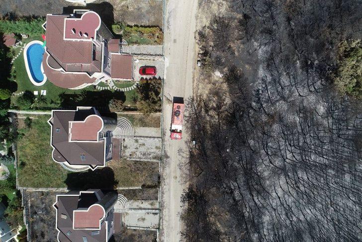 Bursa'daki yangının izleri havadan görüntülendi  G4