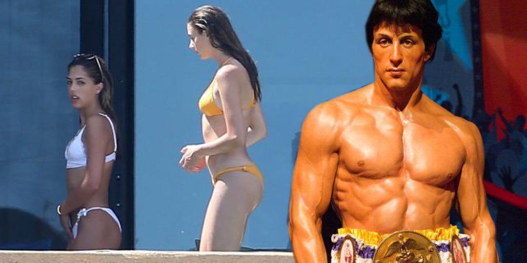 Rocky'nin kızları tatilde! Herkes onlara baktı