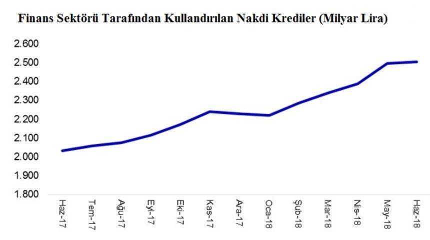 Haziran'da 2.5 trilyon lira kredi kullanıldı
