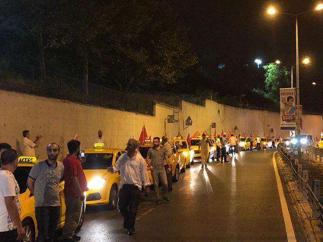Taksicilerden ABD Başkonsolosluğu önünde protesto