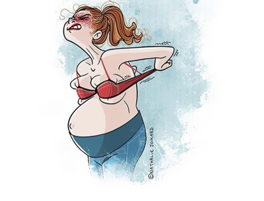 Карикатура беременная женщина