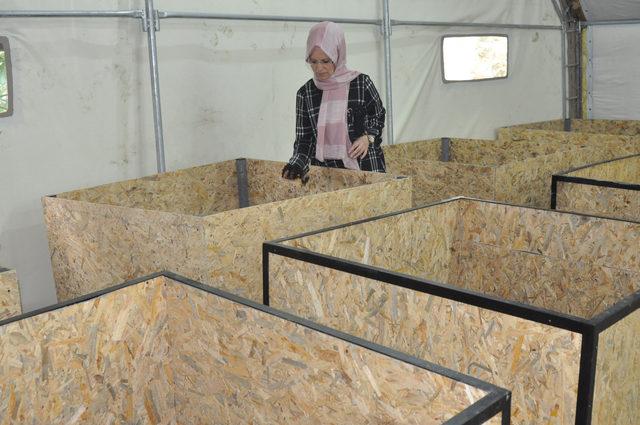 Kadın girişimci, 700 bin solucanla gübre üretiyor