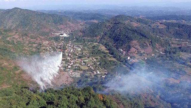 Zonguldak'ta orman yangını 3 saatte söndürüldü