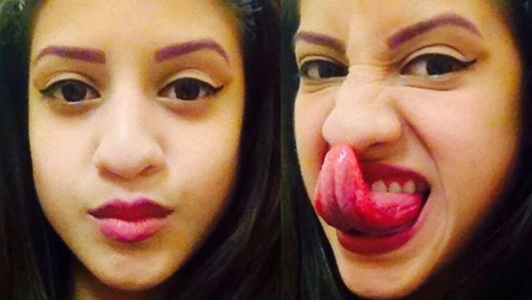 Dilini hem g&ouml;z&uuml;ne, hem burnuna sokuyor! İnanılmaz