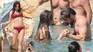 Müge Boz sevgilisiyle Çeşme tatilinde