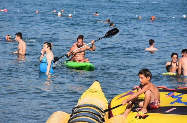 Marmaris plajları tıklım tıklım