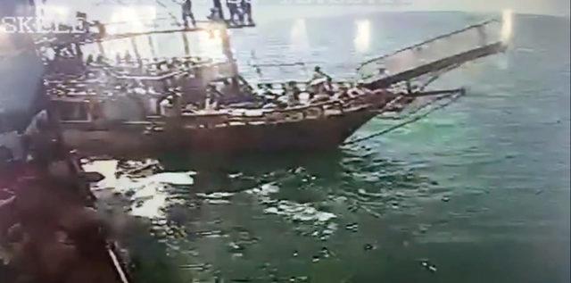 Turist taşıyan tekne sahipleri denizde kasıtlı çarpıştı; 15 kişi adliyede